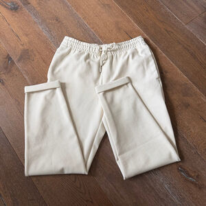 ZARA Cream White Dressy Jogger Pants Size M